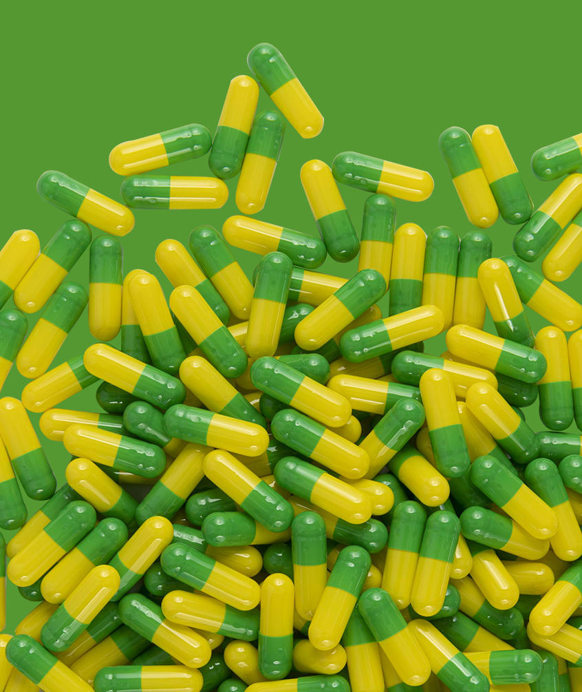 Customed Green and yellow 00# 00#el 0# 0#el 1# 1#el 2# 3# 4# 5# Gelatin hollow capsule